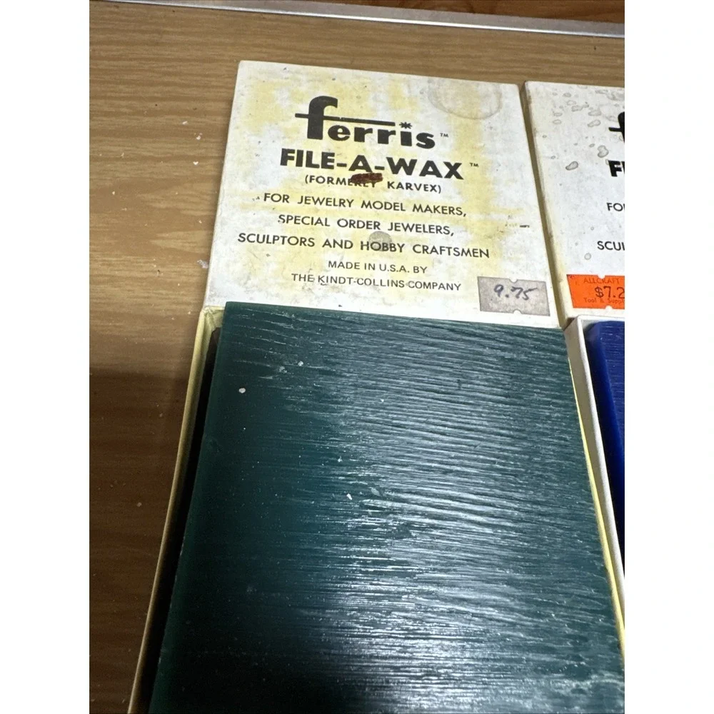 Ferris File-a-wax Lot Mix Blue Green Tube Bricks Block